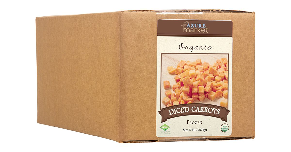Azure Market Organics Carrots, Diced, Frozen, Organic - Azure Standard