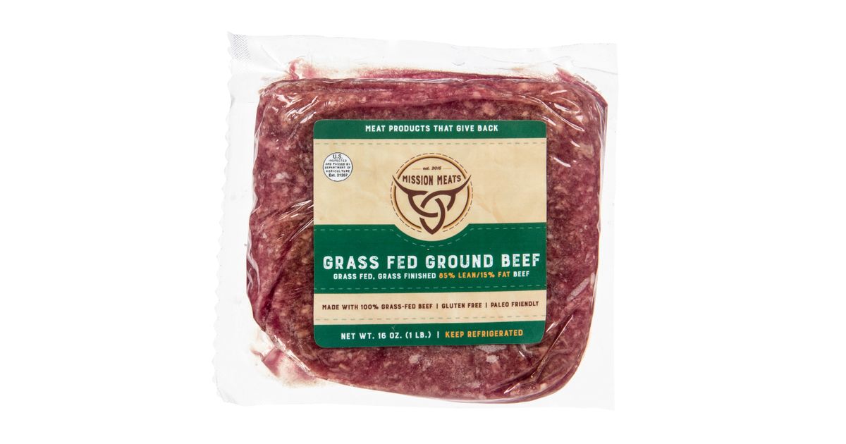 Mission Meats Ground Beef, 85/15, Frozen Azure Standard