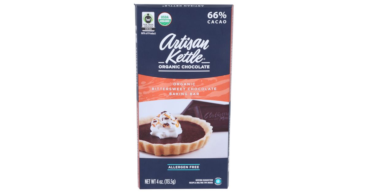 Artisan Kettle Baking Bars 66 Bittersweet Organic Azure Standard