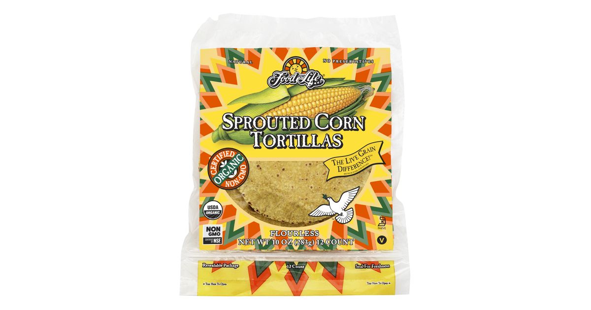 Food For Life Tortillas, Sprouted Corn, 6 inch, Organic, WF, Frozen