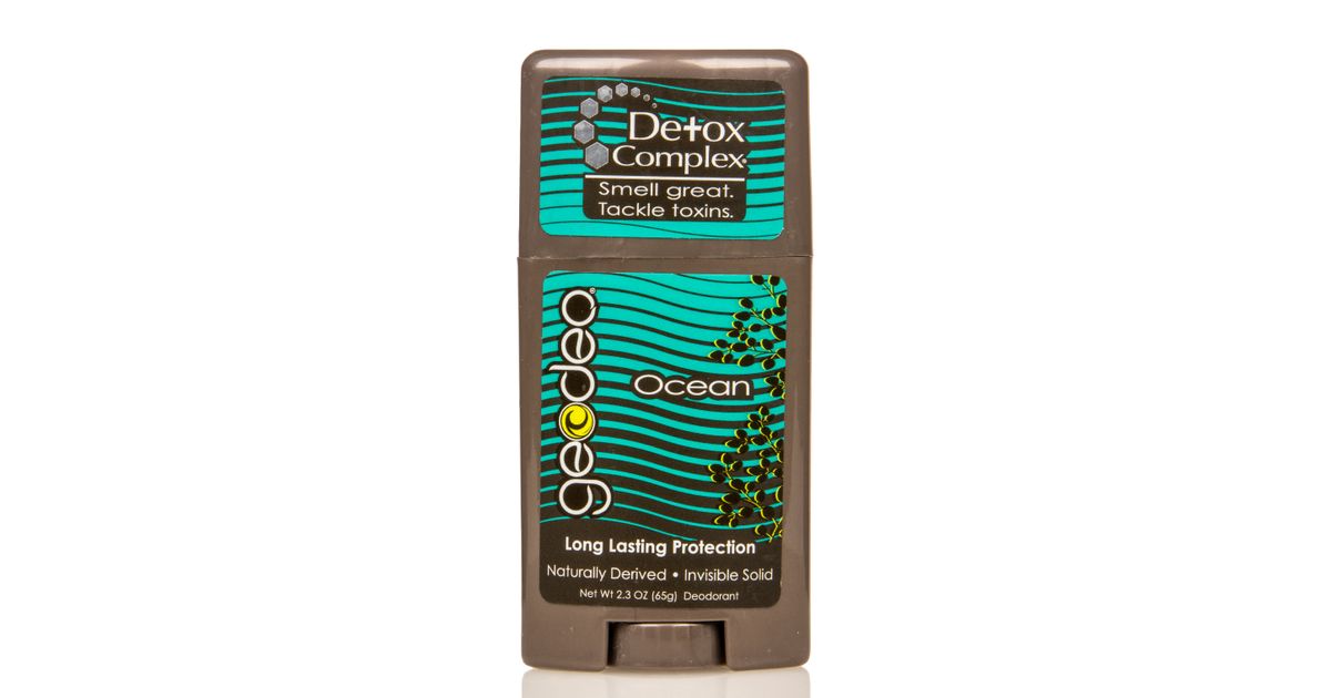 GEODEO Natural Deodorant Plus+ Detox Complex, Invisible Solid, Ocean