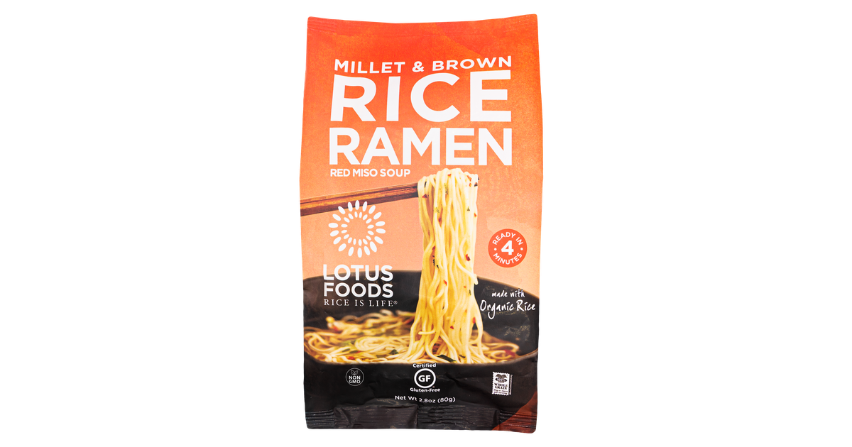 Lotus Foods Millet & Brown Rice Ramen with Red Miso Soup Azure Standard