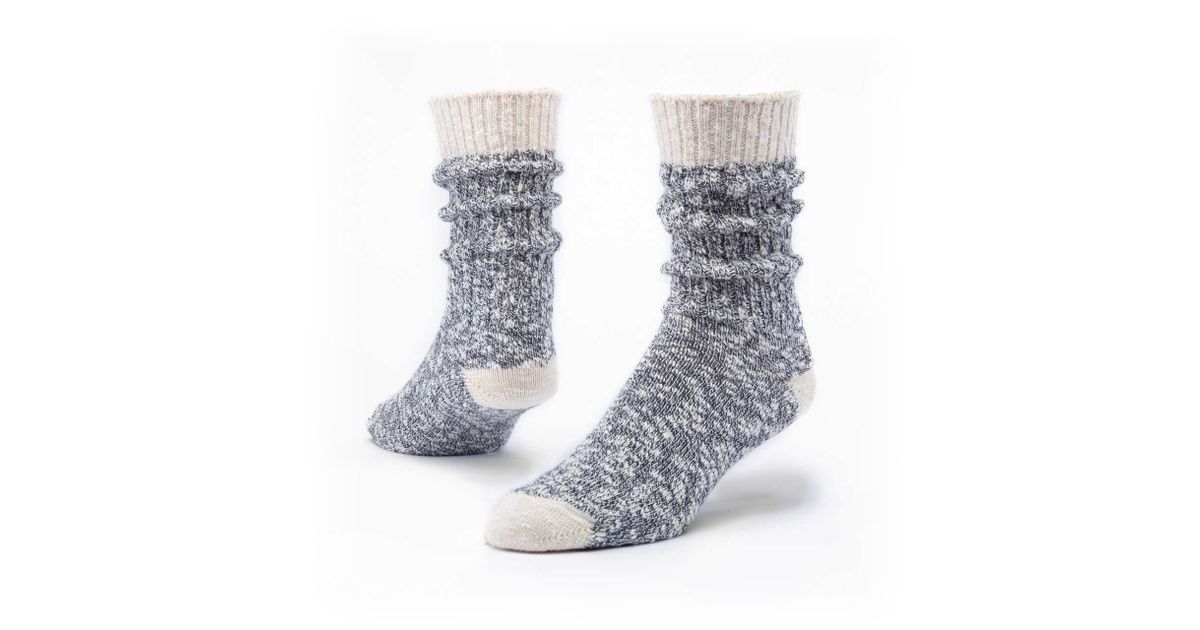 Maggie's Organics Ragg Crew Sock, Navy, Adult 911, Organic Azure