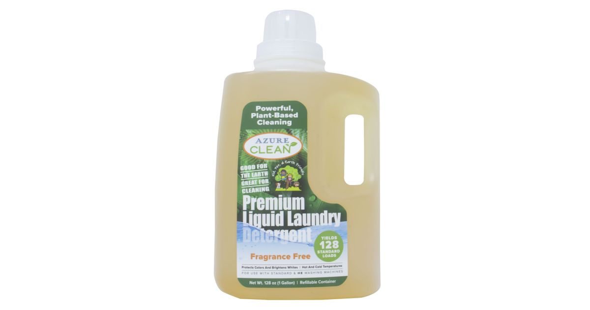 Azure Clean Premium Laundry Liquid (Hot & Cold), Fragrance Free Azure