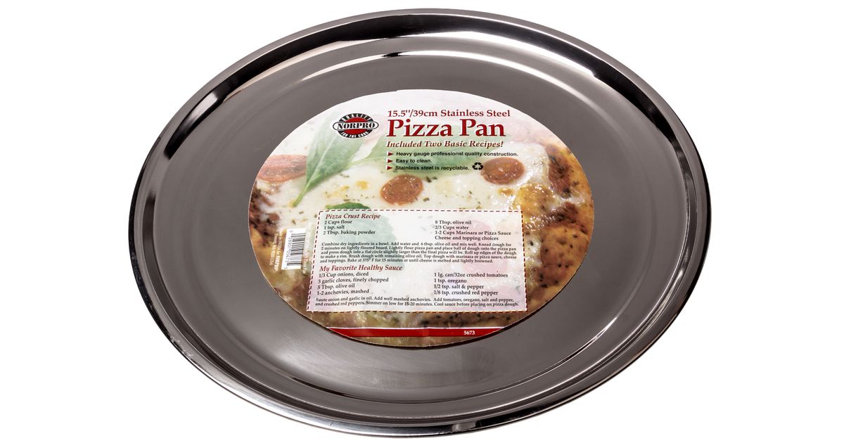 Norpro Pizza Pan, Stainless Steel, 15.5 inch Azure Standard