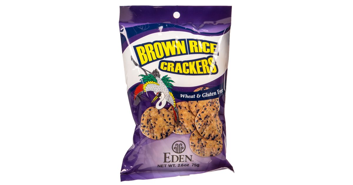 Eden Foods Brown Rice Crackers, Tamari, Wheat & Gluten Free Azure