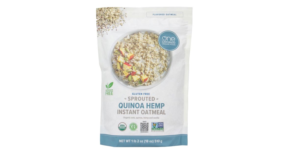 One Degree Instant Oatmeal, Sprouted Quinoa Hemp, Organic - Azure