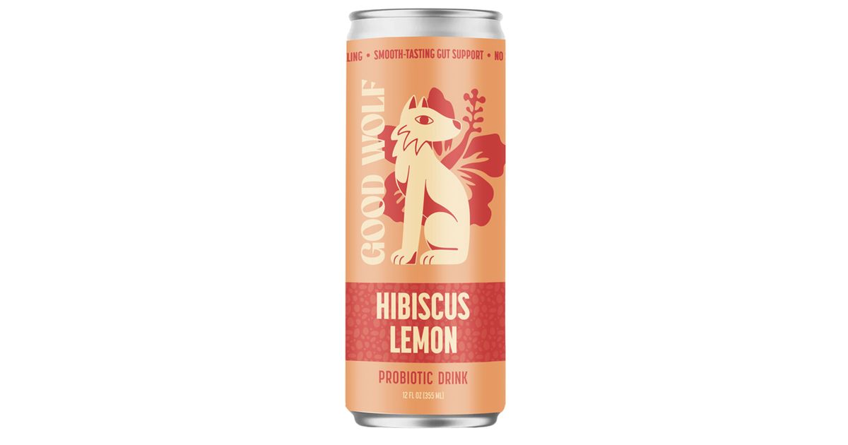 Good Wolf Probiotic Soda, Handcrafted, Hibiscus Lemon - Azure Standard