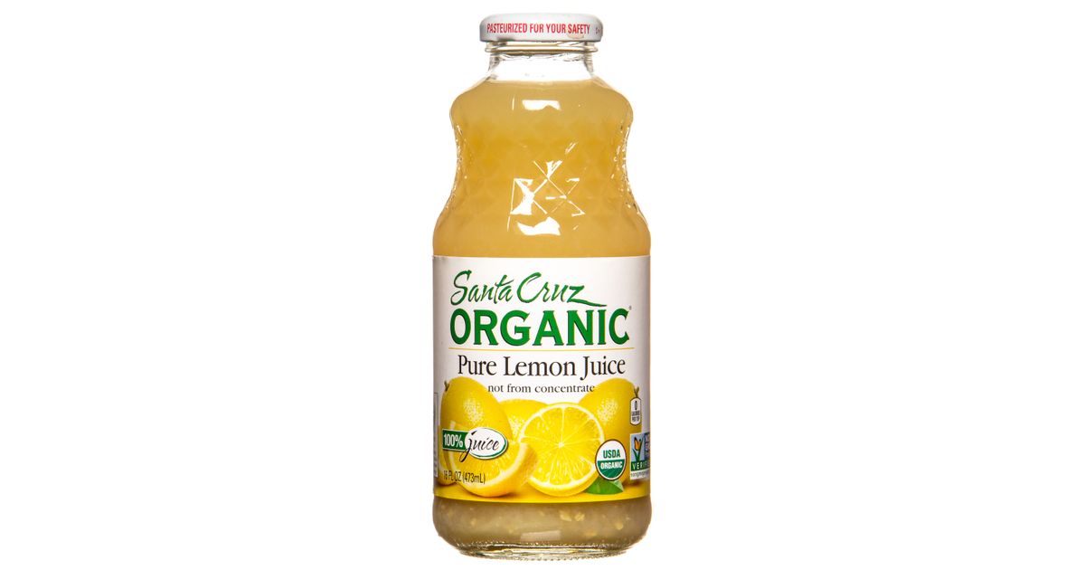 Santa Cruz Lemon Juice, 100%, Organic Azure Standard