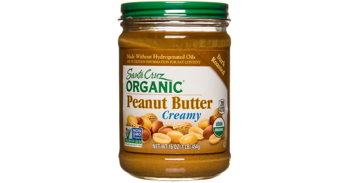 Santa Cruz Peanut Butter, Dark Roasted, Creamy, Organic - Azure