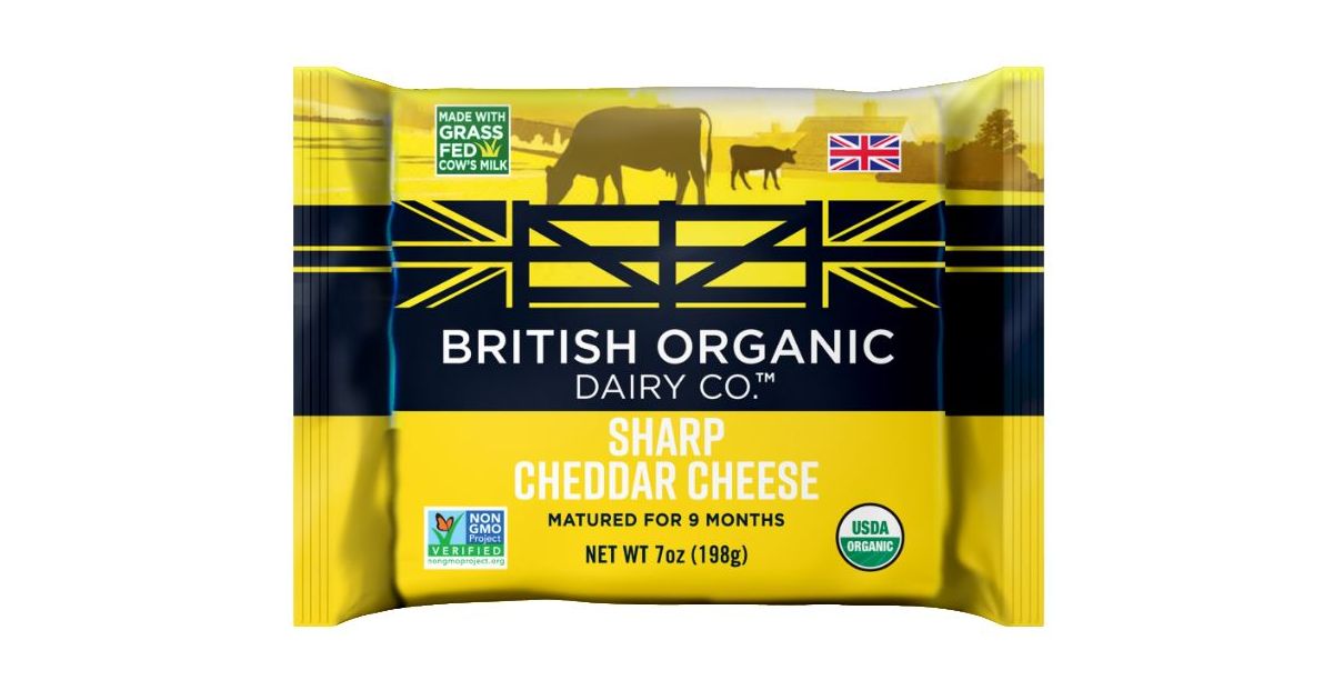 British Organic Cheddar Cheese, Sharp, Organic Azure Standard