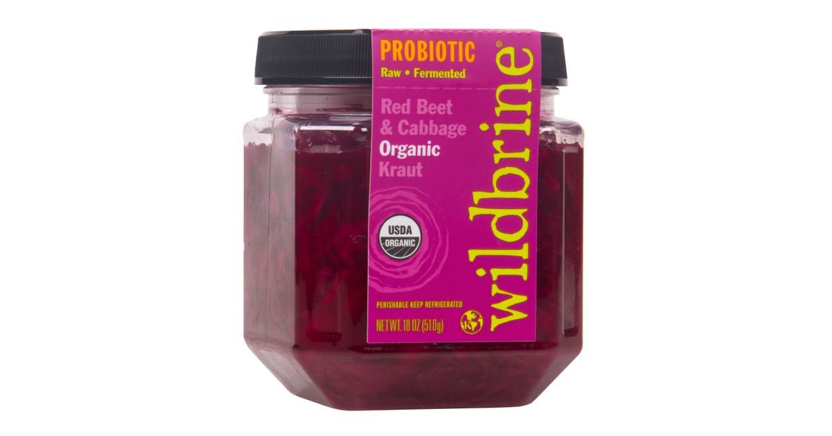 Wildbrine Sauerkraut, Raw, Fermented, Red Beet & Red Cabbage, Organic