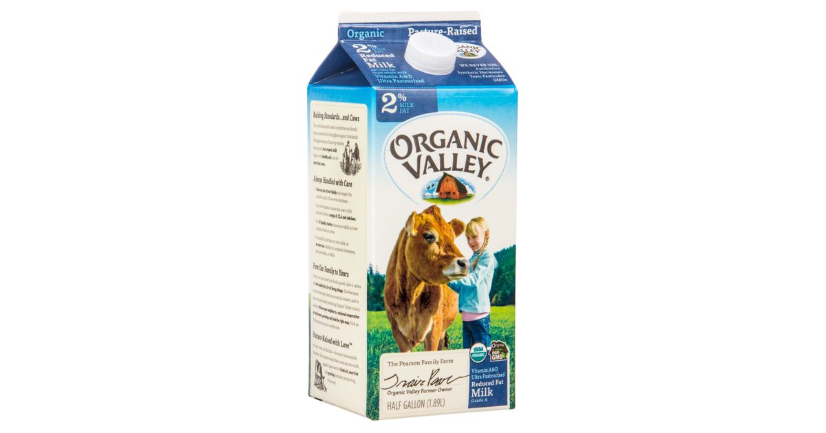 Organic Valley 2 Milk, Ultra Pasteurized, Organic Azure Standard