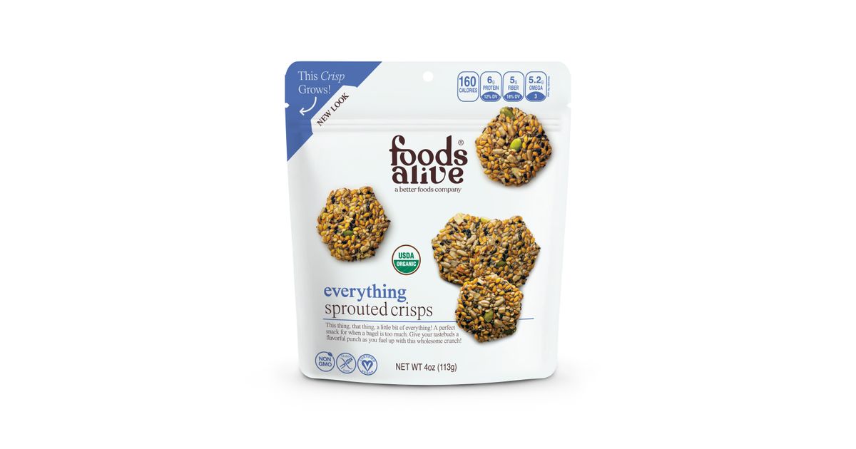 Foods Alive Crisp Crackers, Everything, Organic - Azure Standard