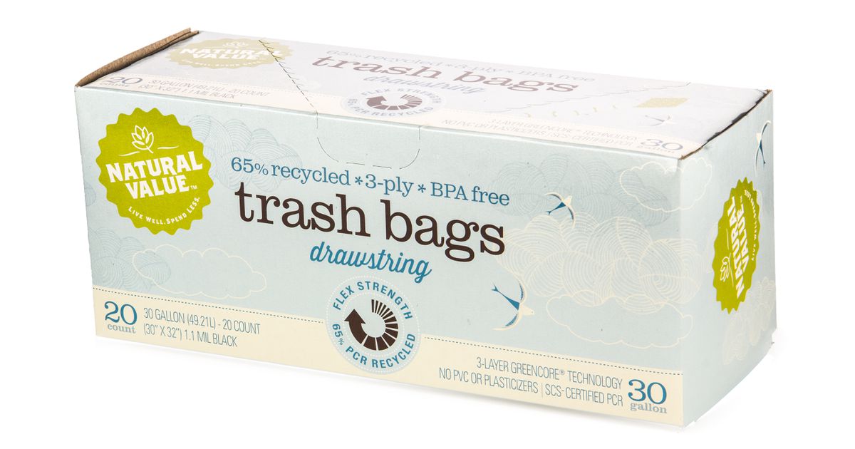 Natural Value Leaves & Yard Waste Bags, 100% Compostable, 33 Gallon - Azure  Standard