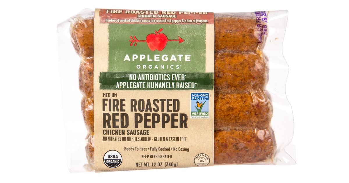 Applegate Farms Sausage, Fire Roasted, Frozen, Organic Azure Standard