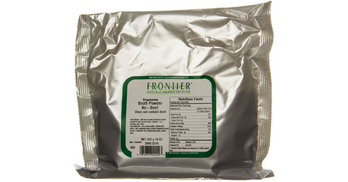 Frontier Vegetarian Beef Flavored Broth Powder Azure Standard