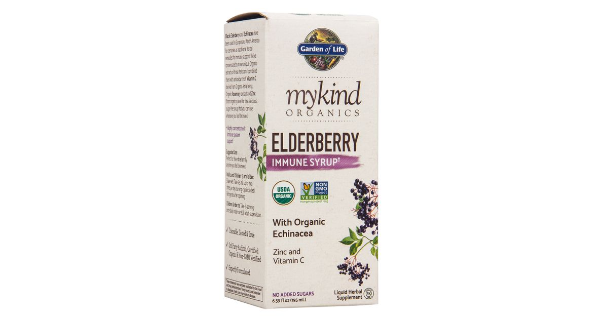 Garden of Life Mykind Elderberry Immune Syrup, Organic Azure Standard