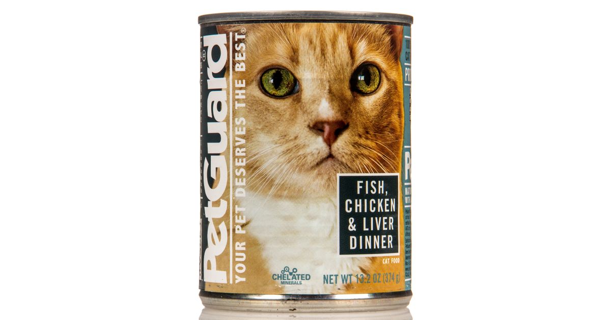 PetGuard Cat Food, Canned, Fish, Chicken Liver Dinner Azure