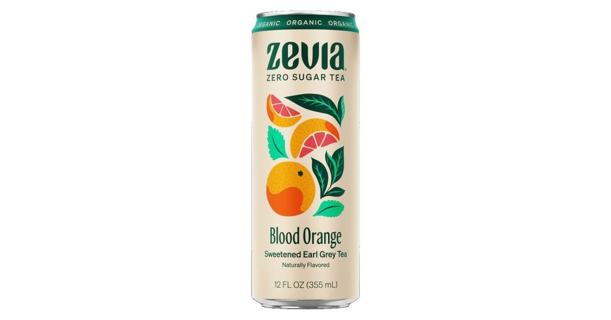 Zevia Tea Sweetened, Blood Orange, Organic - Azure Standard