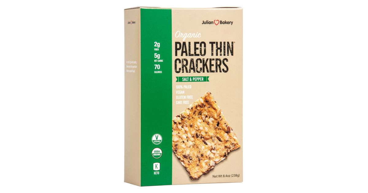 Julian Bakery - Paleo Thin Crackers, Salt & Pepper ...