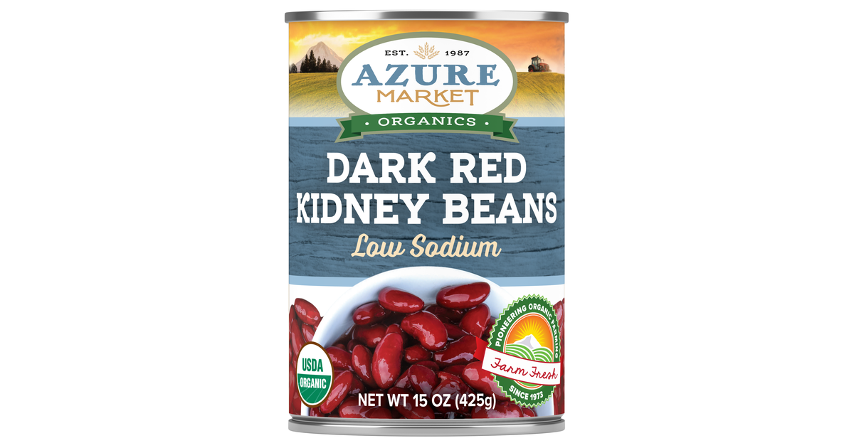 Azure Market Organics Dark Red Kidney Beans, Low Sodium, Organic Azure Standard