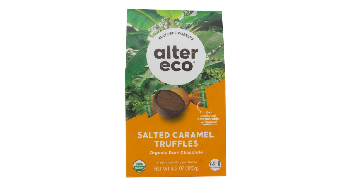 Alter Eco Dark Chocolate Truffles, Salted Caramel, Organic Azure Standard