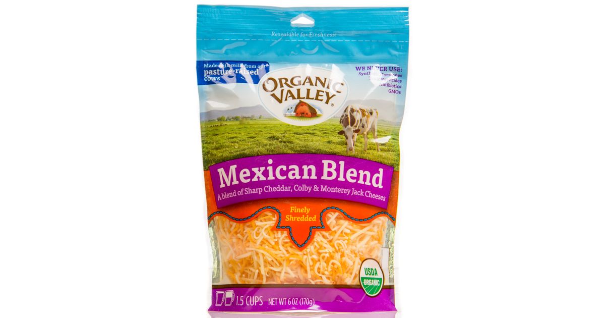 Organic Valley Mexican Blend Cheese, Shredded, Organic Azure Standard