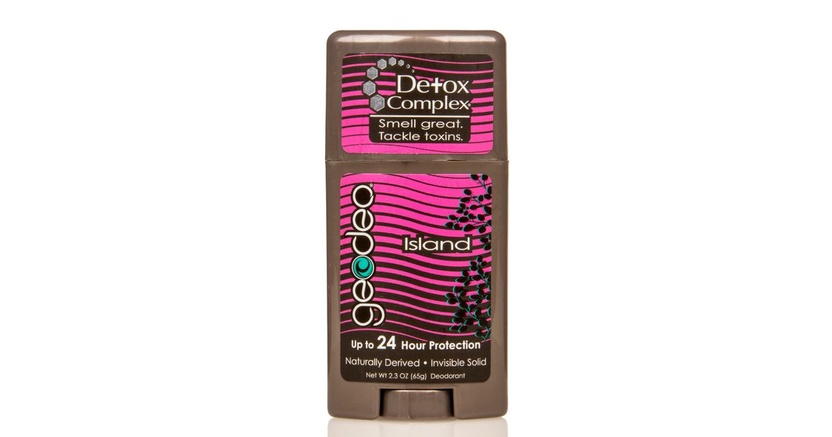 GEODEO Natural Deodorant Plus+ Detox Complex, Invisible Solid, Island