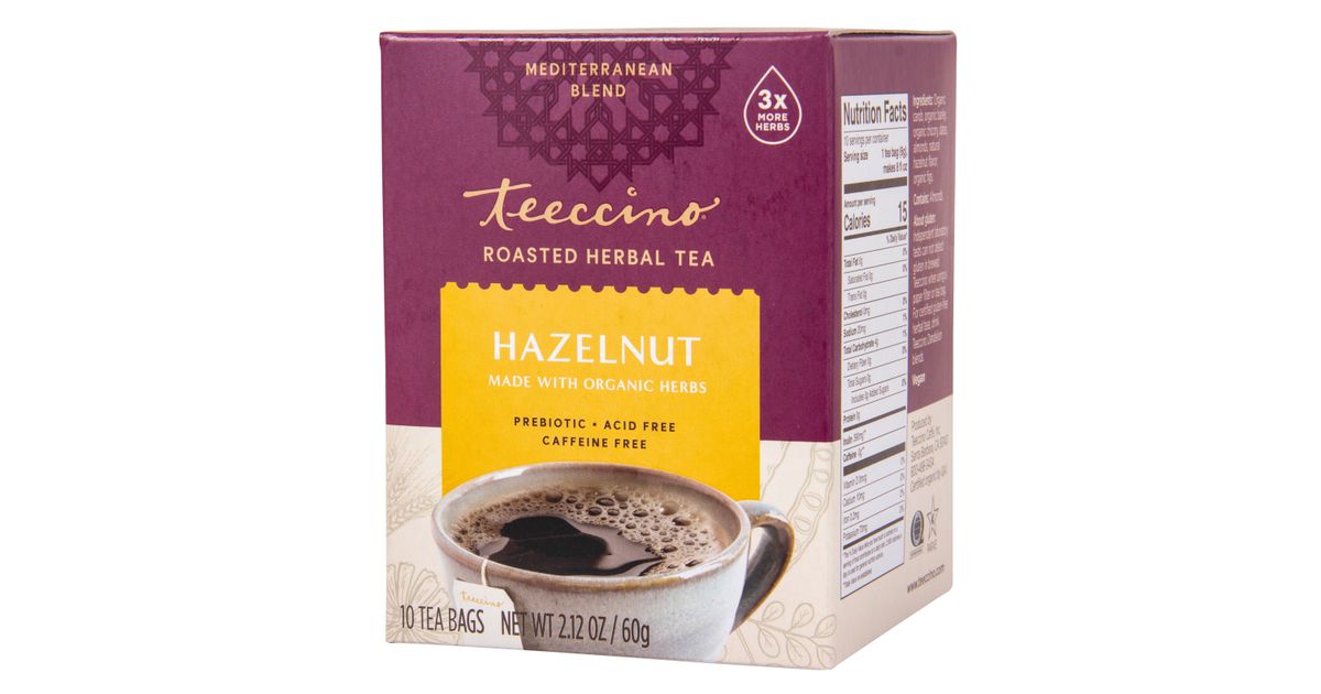 Teeccino Hazelnut Roasted, Herbal Tea Bags - Azure Standard