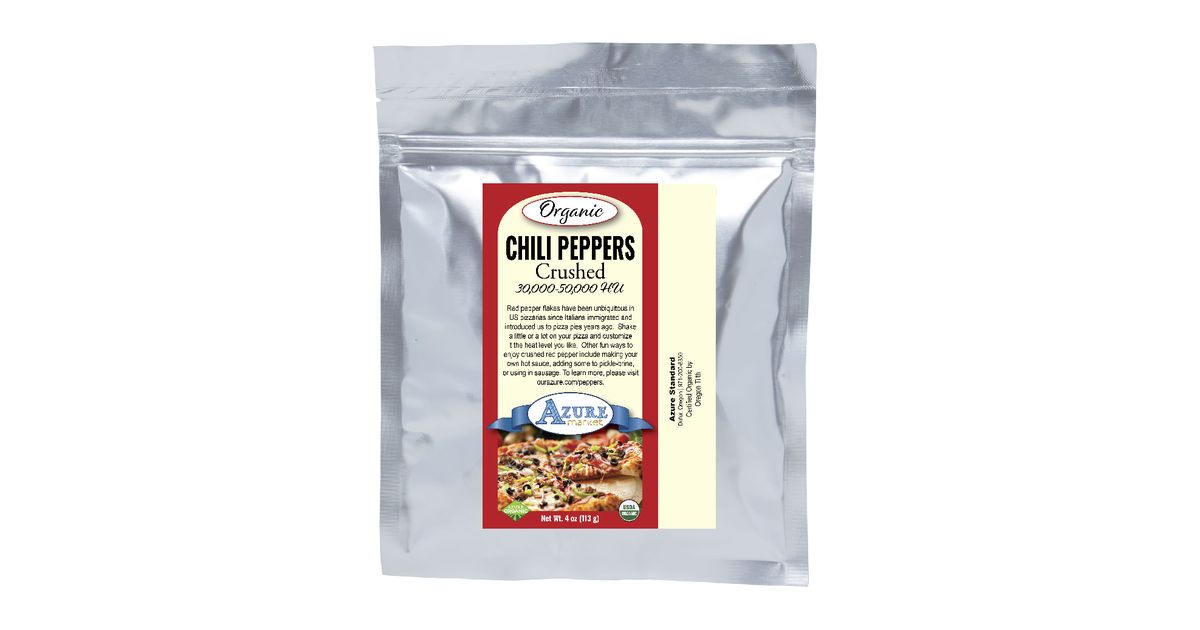 Azure Market Organics Chili Peppers, Crushed, Organic - Azure Standard