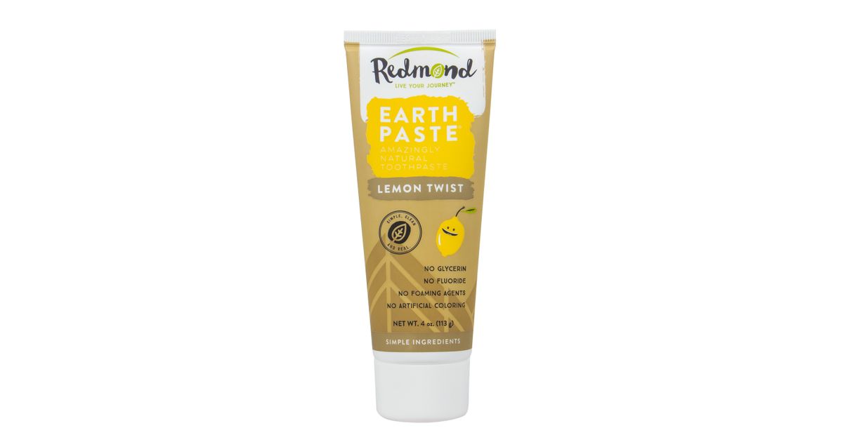 Redmond Earthpaste Toothpaste with Silver, Lemon Twist Azure Standard