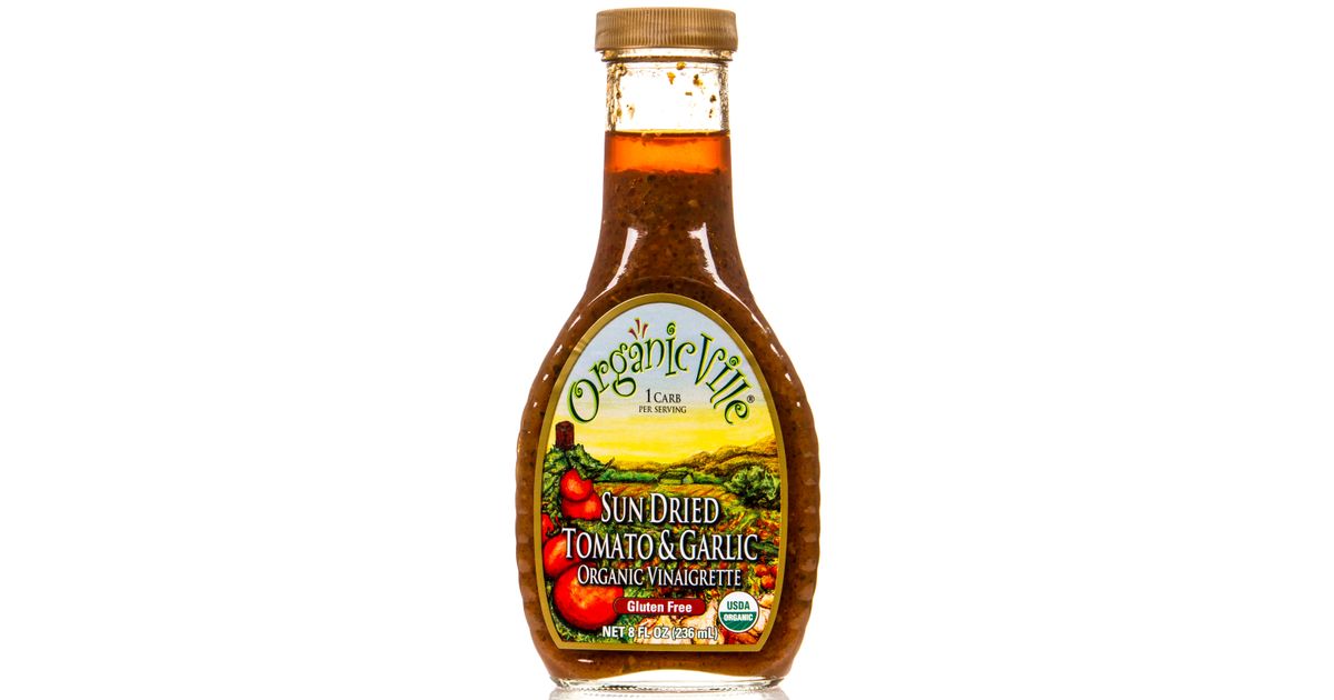 OrganicVille Sun Dried Tomato & Garlic Vinaigrette, Organic Azure