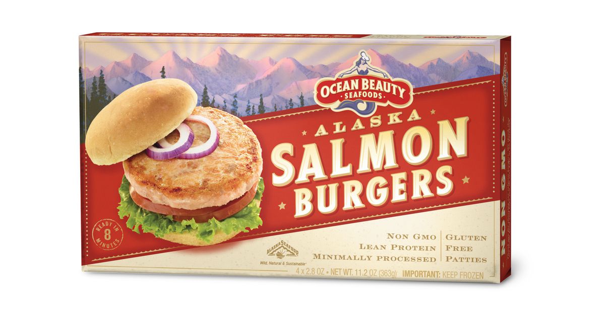 Alaska Salmon Burgers - Frozen - 16oz/4ct - Good & Gather™