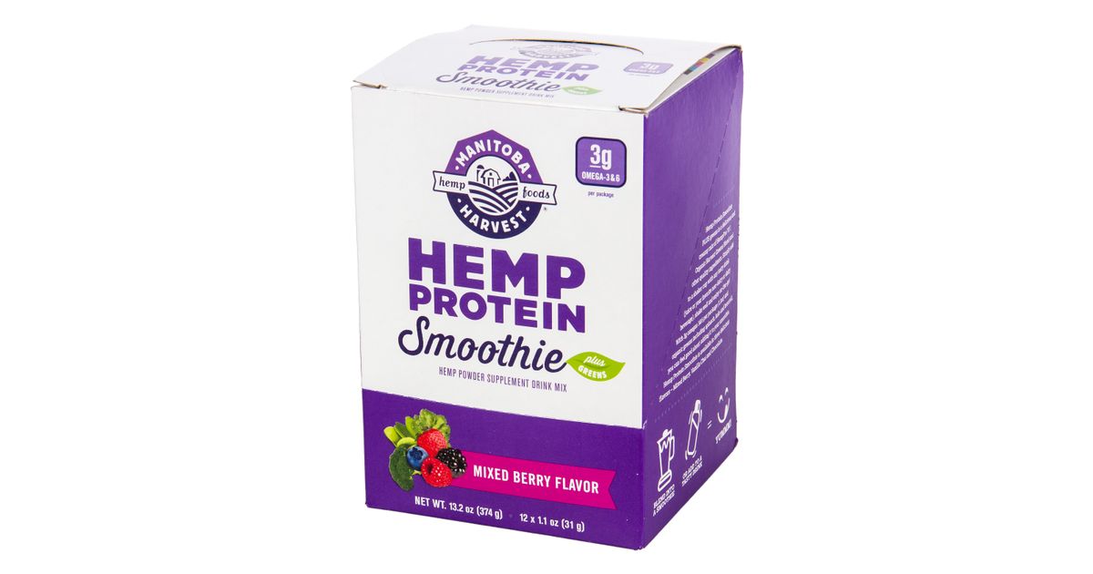 Manitoba Harvest Hemp Protein Smoothie, Mixed Berry Azure Standard