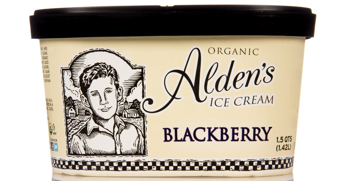 Alden's Blackberry Ice Cream, Frozen, Organic - Azure Standard