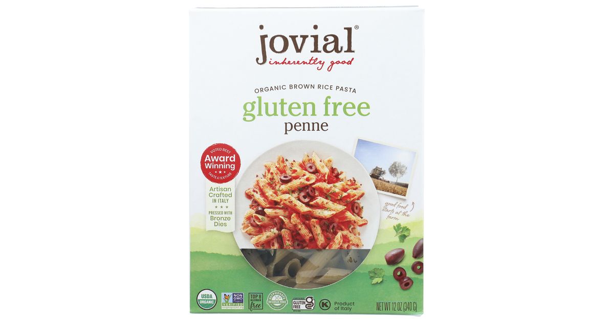 Jovial Foods Pasta, Brown Rice, Penne, GF, Organic Azure Standard
