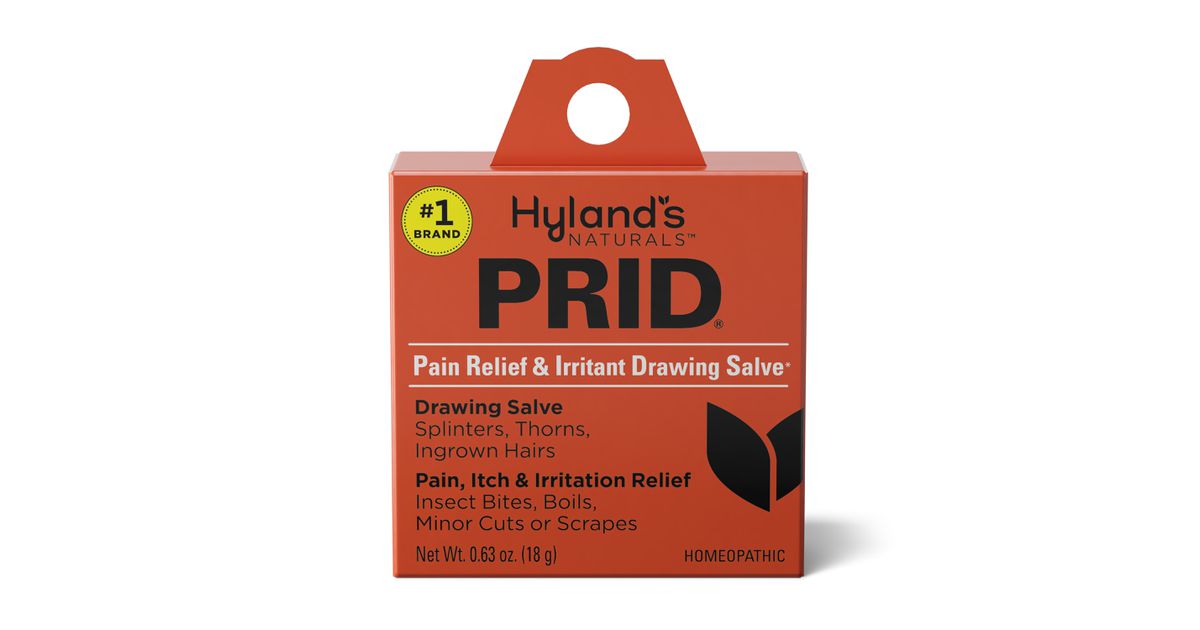 Hyland's Naturals PRID Drawing Salve, Topical Skin Irritation Relief, For  Splinters, Thorns, Ingrown Hairs, Itch Relief for Bug Bites, Boils, Minor  Cuts & Scrapes, 18 Grams : Health & Household 