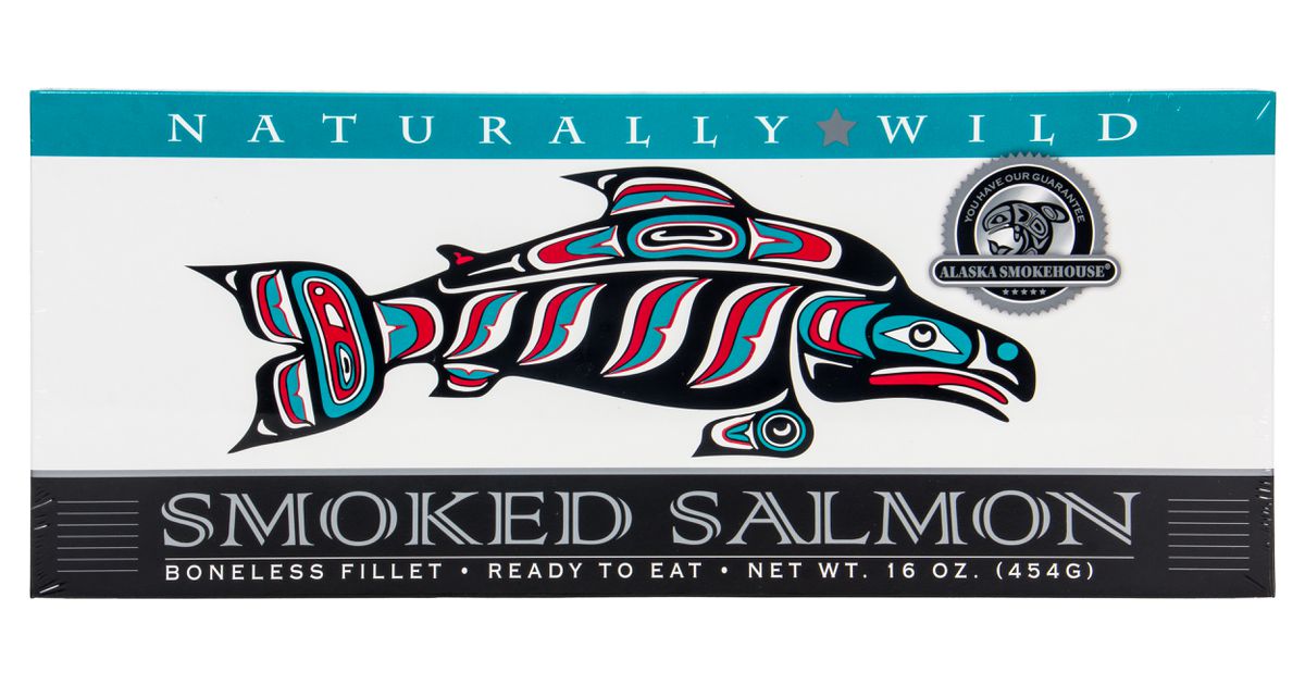@@Alaska Smokehouse Smoked Salmon, Natural, in Gift Box - Azure Standard