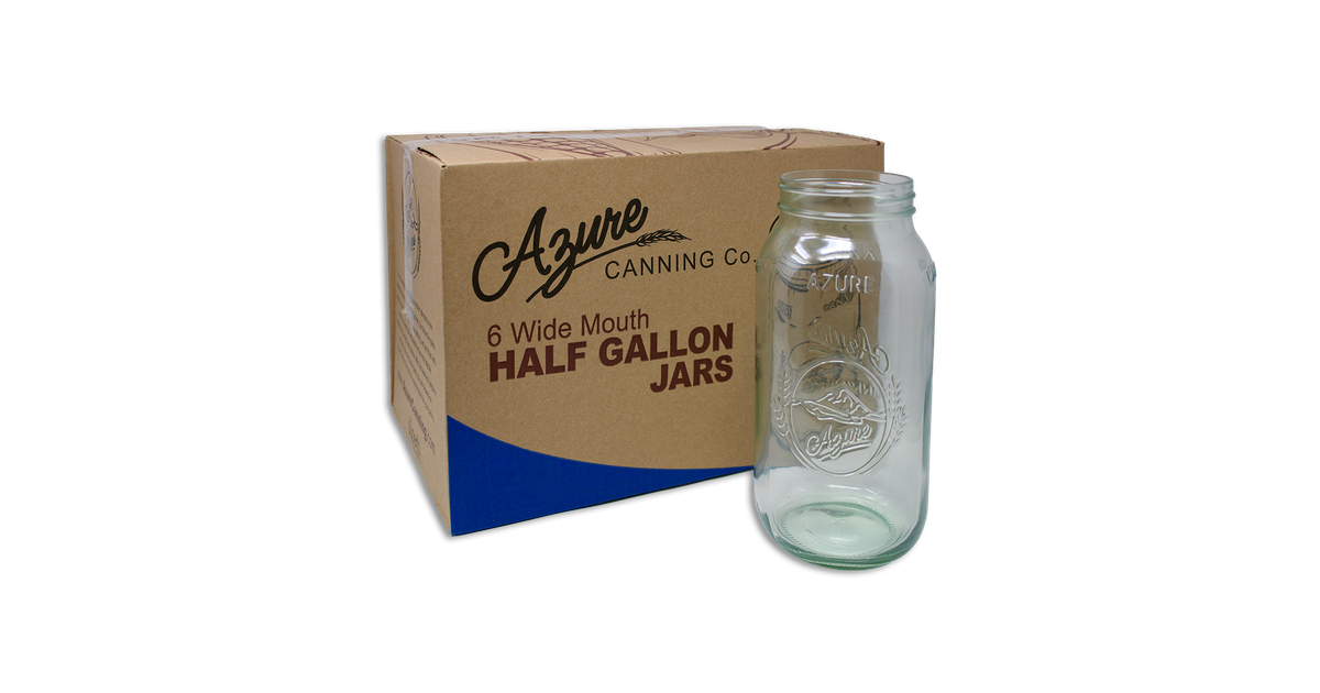 Azure Canning Co. Canning Jars, Half-Gallon, Wide Mouth (JARS ONLY