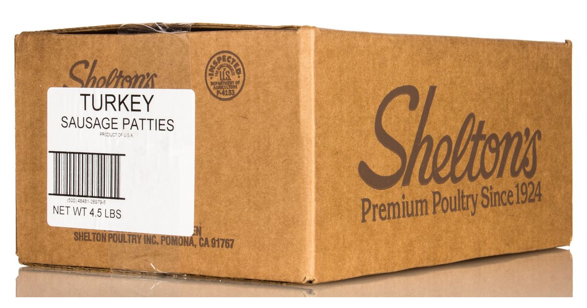 Shelton Turkey Sausage Patties, Frozen Azure Standard