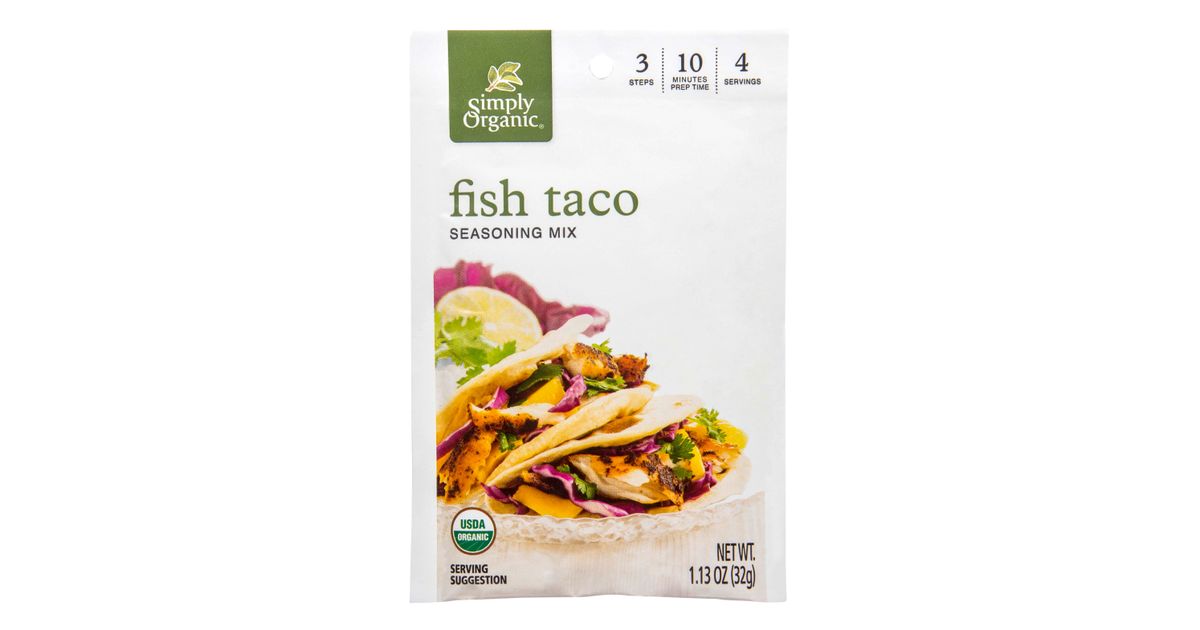 Simply Organic Fish Taco Seasoning, Organic Azure Standard