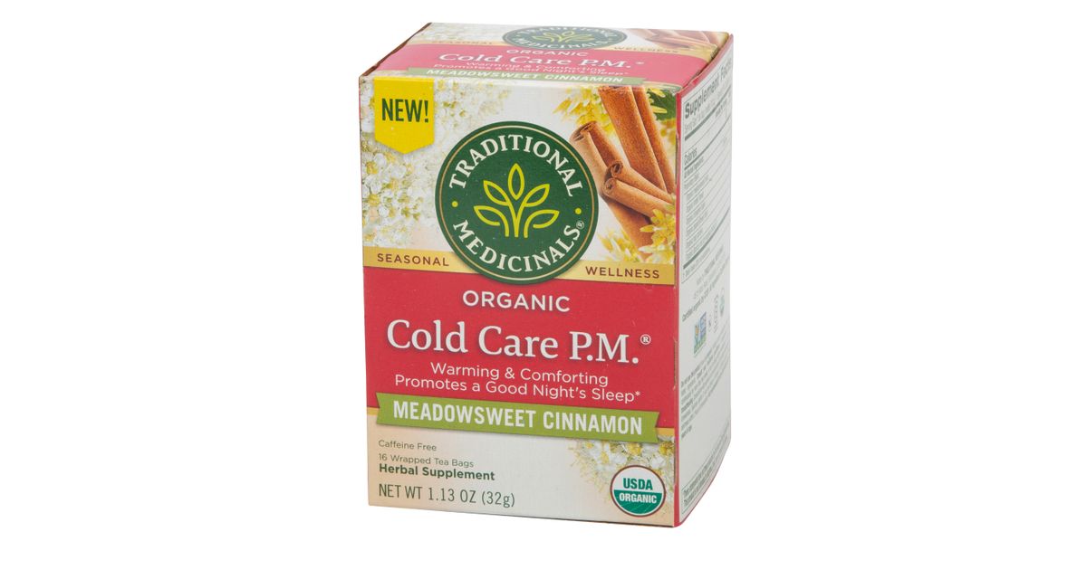 Traditional Medicinals Cold Care P.M. Tea, Meadowsweet Cinnamon