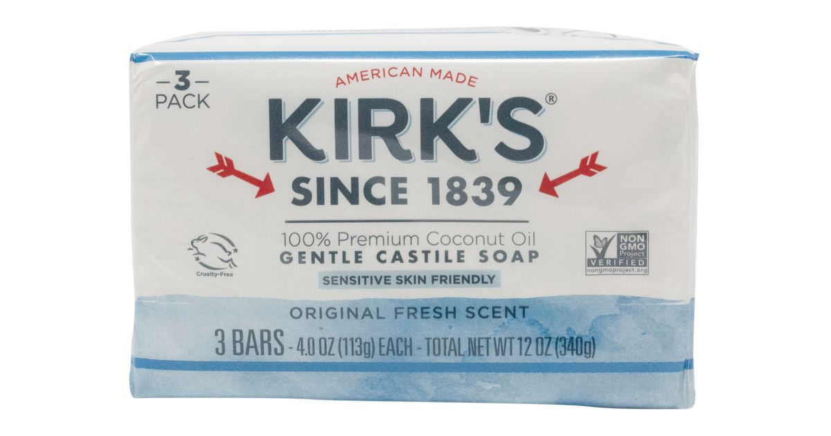 Kirk's Bar Soap, Gentle Castile, Original Fresh Scent Azure Standard