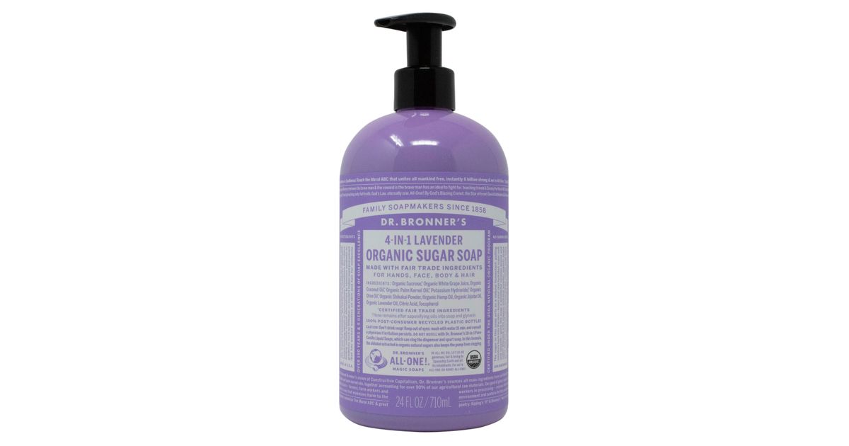 Dr Bronner Sugar Pump Soap, Lavender, Organic Azure Standard