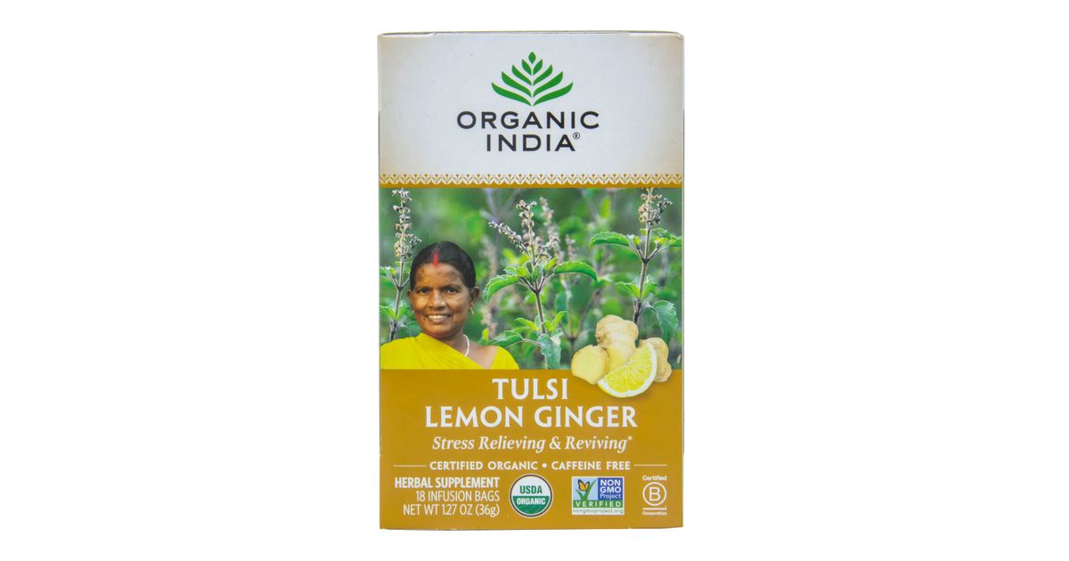 Organic India Tulsi Tea, Lemon Ginger, Organic - Azure Standard