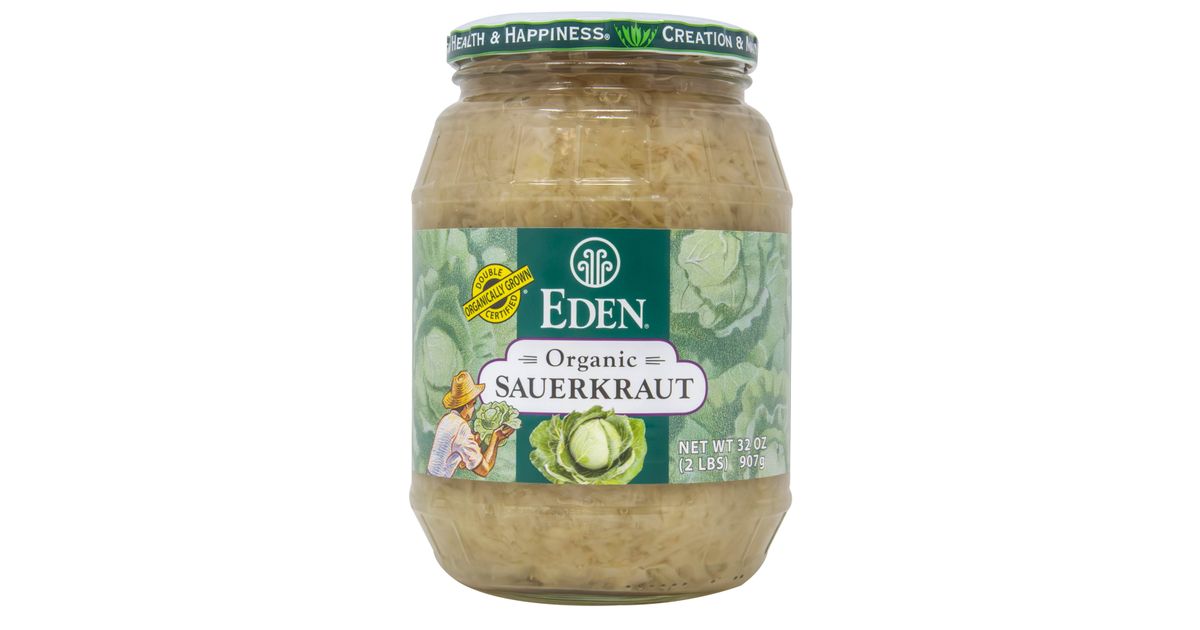 Eden Foods Sauerkraut in glass, Fine Cut, Organic - Azure Standard