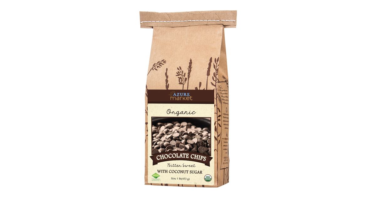 Azure Market Organics Chocolate Chips, Bitter Sweet, Coconut Sugar