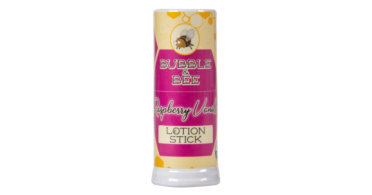 Bubble & Bee Organics Lotion Stick, Raspberry Vanilla, Organic Azure