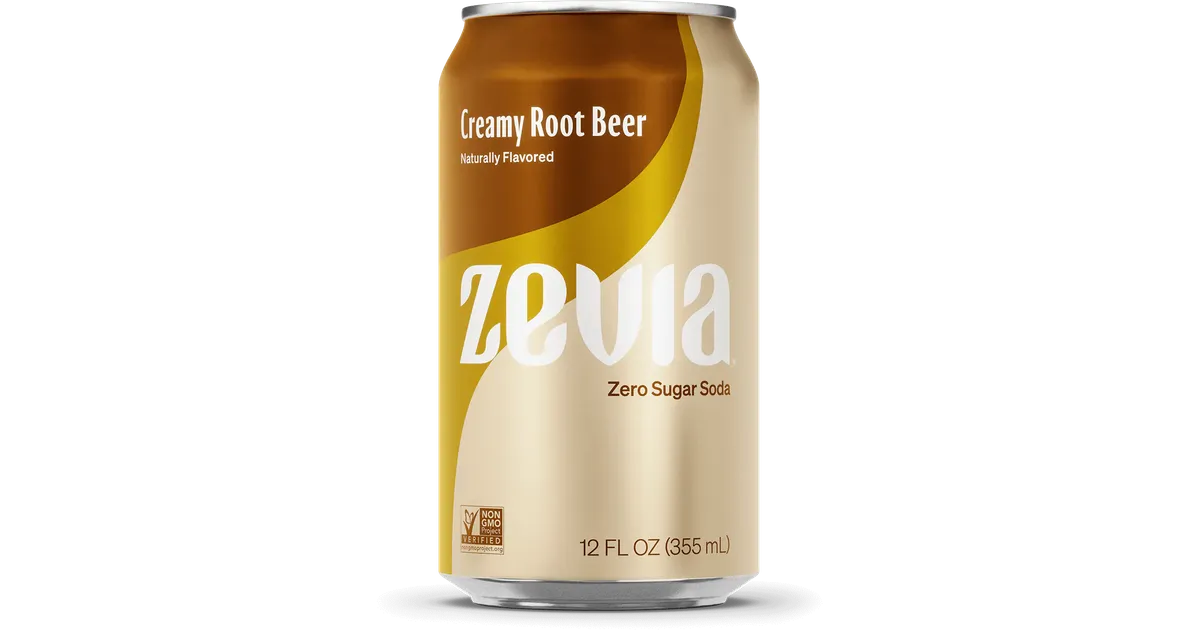 Zevia Creamy Root Beer, Diet Soda Azure Standard